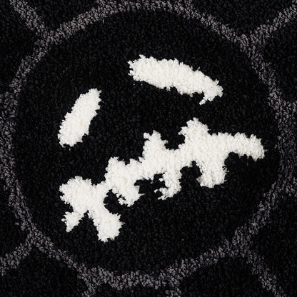 Polyester Halloween Ghost Face Flower Foot Mat Carpet