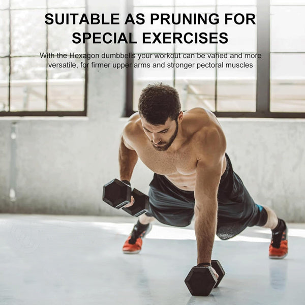 20LB 2 HDRS Rubber Coated Solid Cast Iron Dumbbells, Not Shipped On Weekends