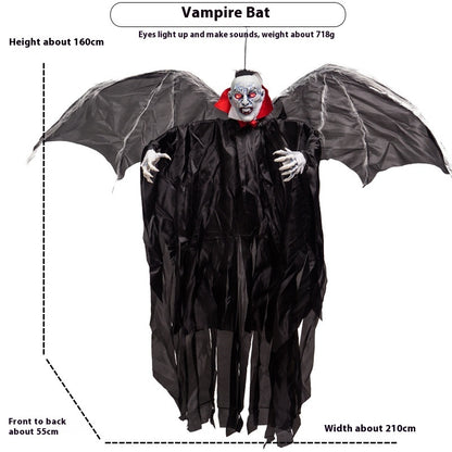 Big Bat Vampire Pendant Ornament Induction Luminous Atmosphere Props