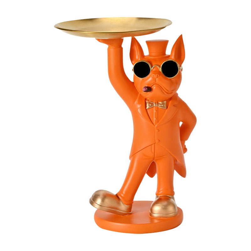 Gentleman's Dogfighting Decoration Tabletop Storage Tray