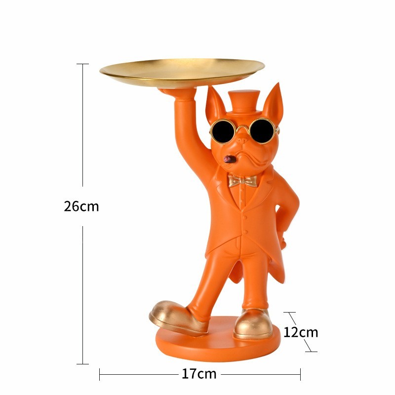 Gentleman's Dogfighting Decoration Tabletop Storage Tray