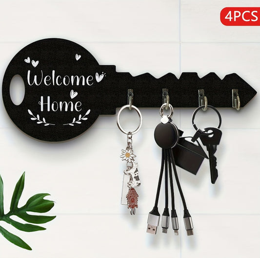 Key Doorplate With 4 Hooks