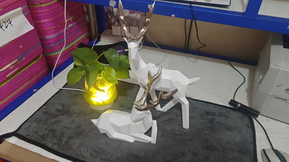 Deers Sculpture Resin Deer Statue Decoration Home Decor Statues Deer Figurines Modern Decoration Deers Table Ornament