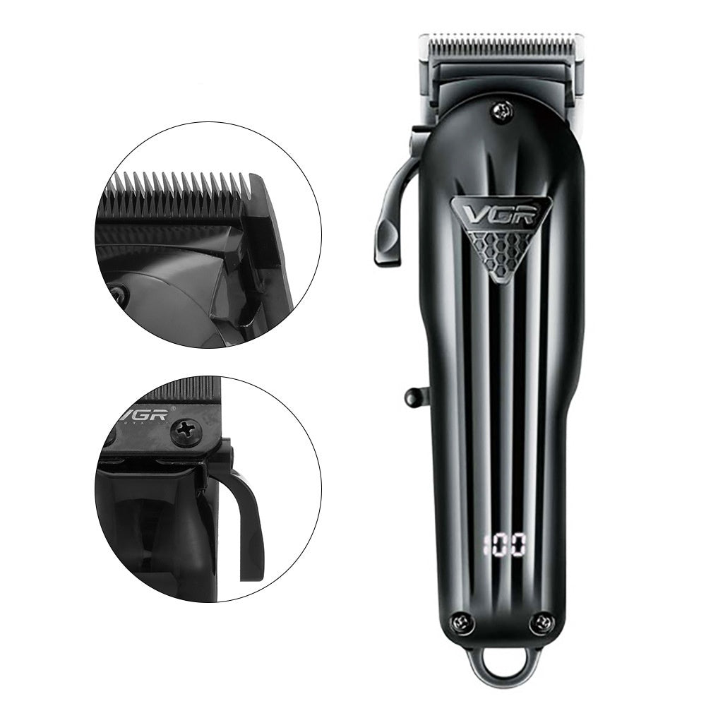 Digital Display Professional Oil Head Electric Clipper Men's Household Hair Clipper