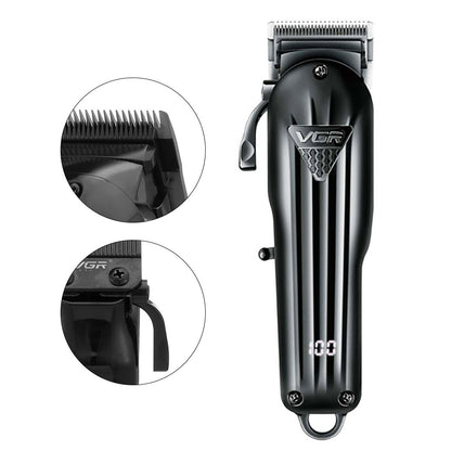 Digital Display Professional Oil Head Electric Clipper Men's Household Hair Clipper
