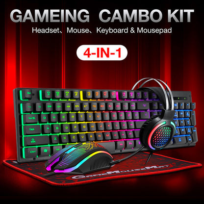 Keyboard Mouse Earphone Ear Pads Covers Suit Luminous Game Computer bro I don’t have to see it many times you need this for your game