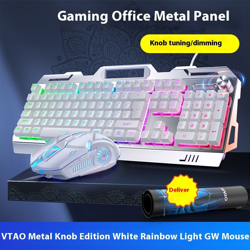 Silver Eagle V2G5 Mechanical Feeling Metal Keyboard Mouse Headset Three-piece Suit