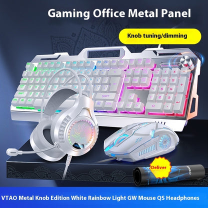 Silver Eagle V2G5 Mechanical Feeling Metal Keyboard Mouse Headset Three-piece Suit