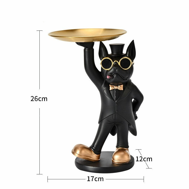 Gentleman's Dogfighting Decoration Tabletop Storage Tray