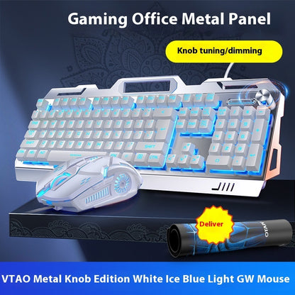 Silver Eagle V2G5 Mechanical Feeling Metal Keyboard Mouse Headset Three-piece Suit