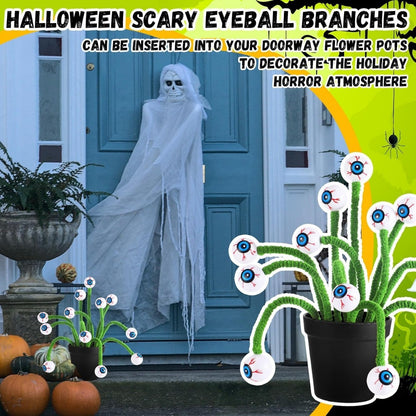 Halloween Three-dimensional Eye Beads Twig Cutting Bouquet Creative Funny Decoration